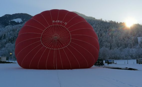 Ballon im schnee
