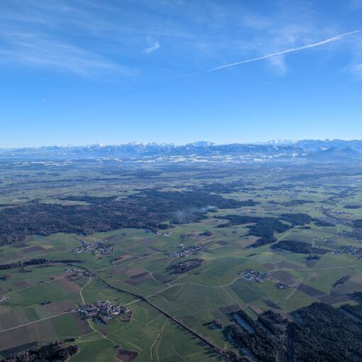 Blick aus Ballonkorb