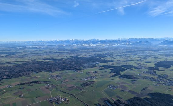 Blick aus Ballonkorb